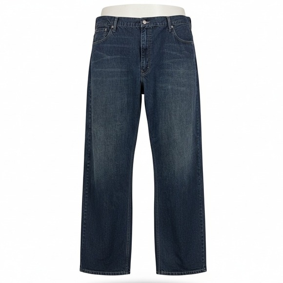 Levi Strauss Signature Other - Levi Strauss 569 Loose Straight Dark Wash Denim Jeans Men's W44 L32 Red‎ Tag